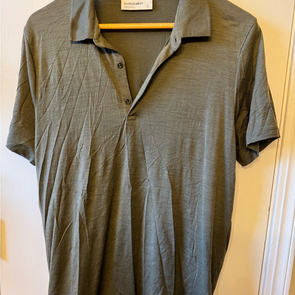 Icebreaker Men's Green Polo Shirt